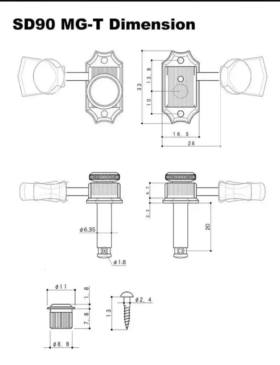 Tarraxas gotoh com trava SD91SL - Foto 2