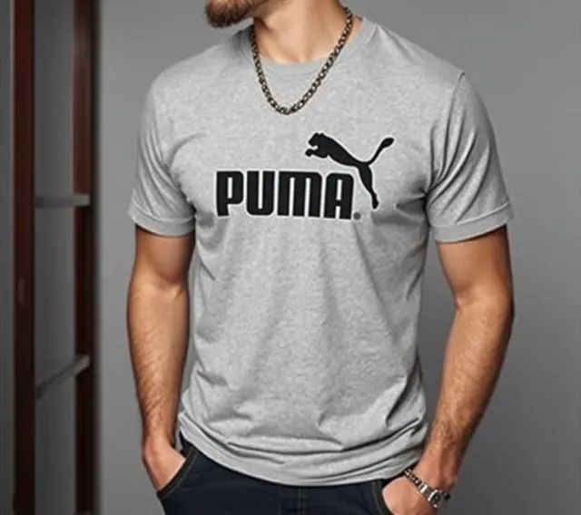 Camiseta Puma Logo Masculina em algodão - Foto 2