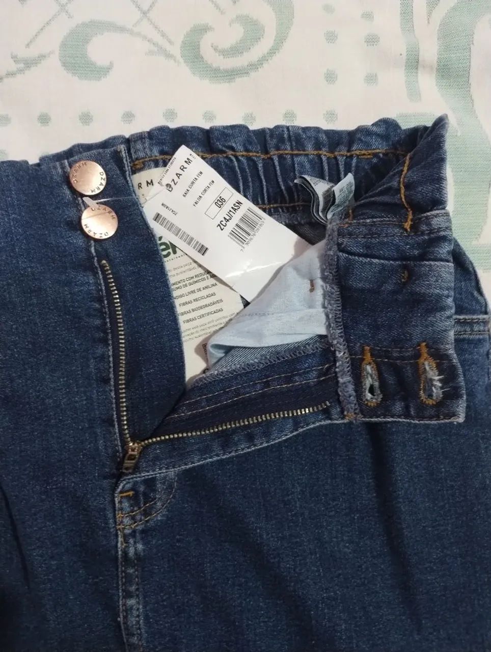 Saia Jeans Curta DZARM Número 36. Nova - Foto 5