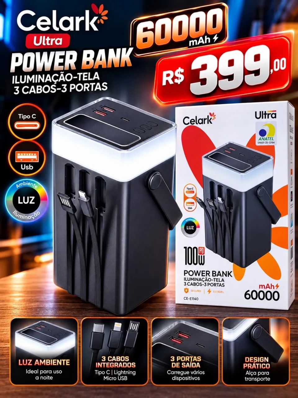 Bateria 100W Starlink