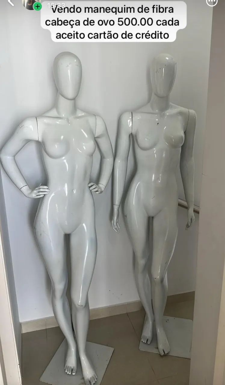 Manequim  feminina fibra cabeça ovo 