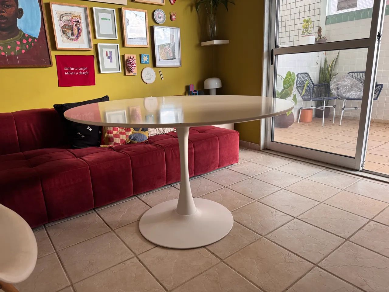 Mesa de jantar redonda saarinen 120 cm  - Foto 2