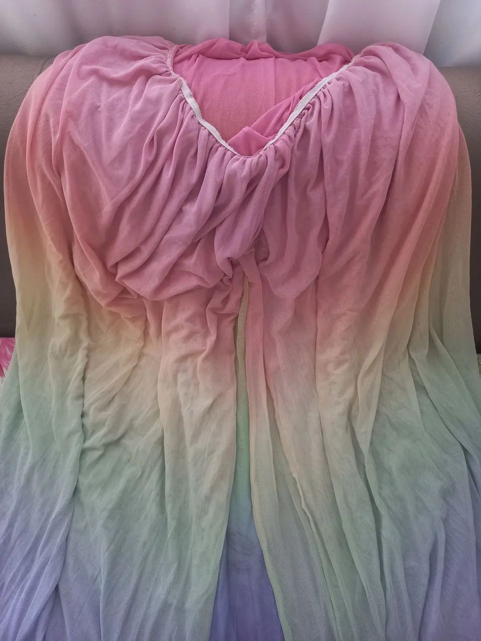 Vestido gestante arco-íris  - Foto 4