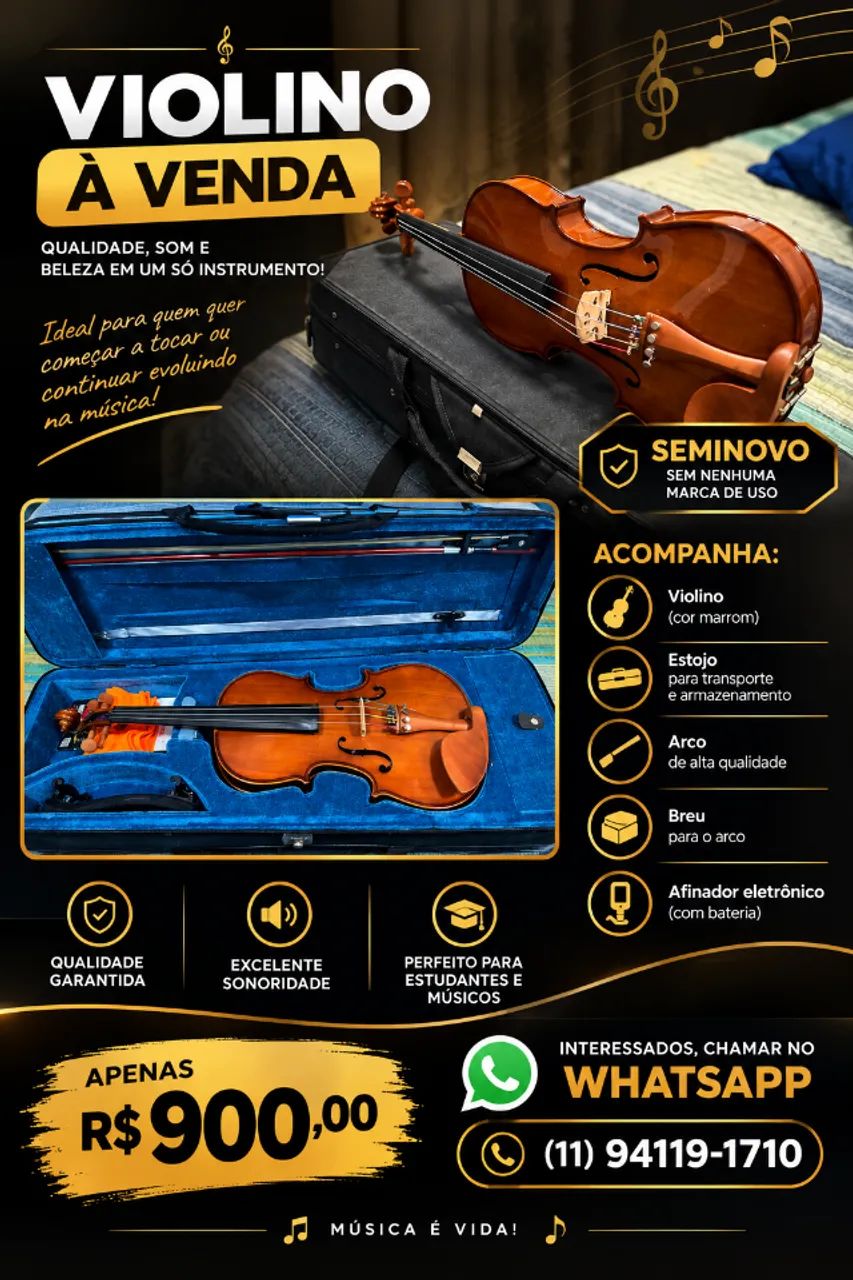 Violino Eagle 441 Semiprofissonal 