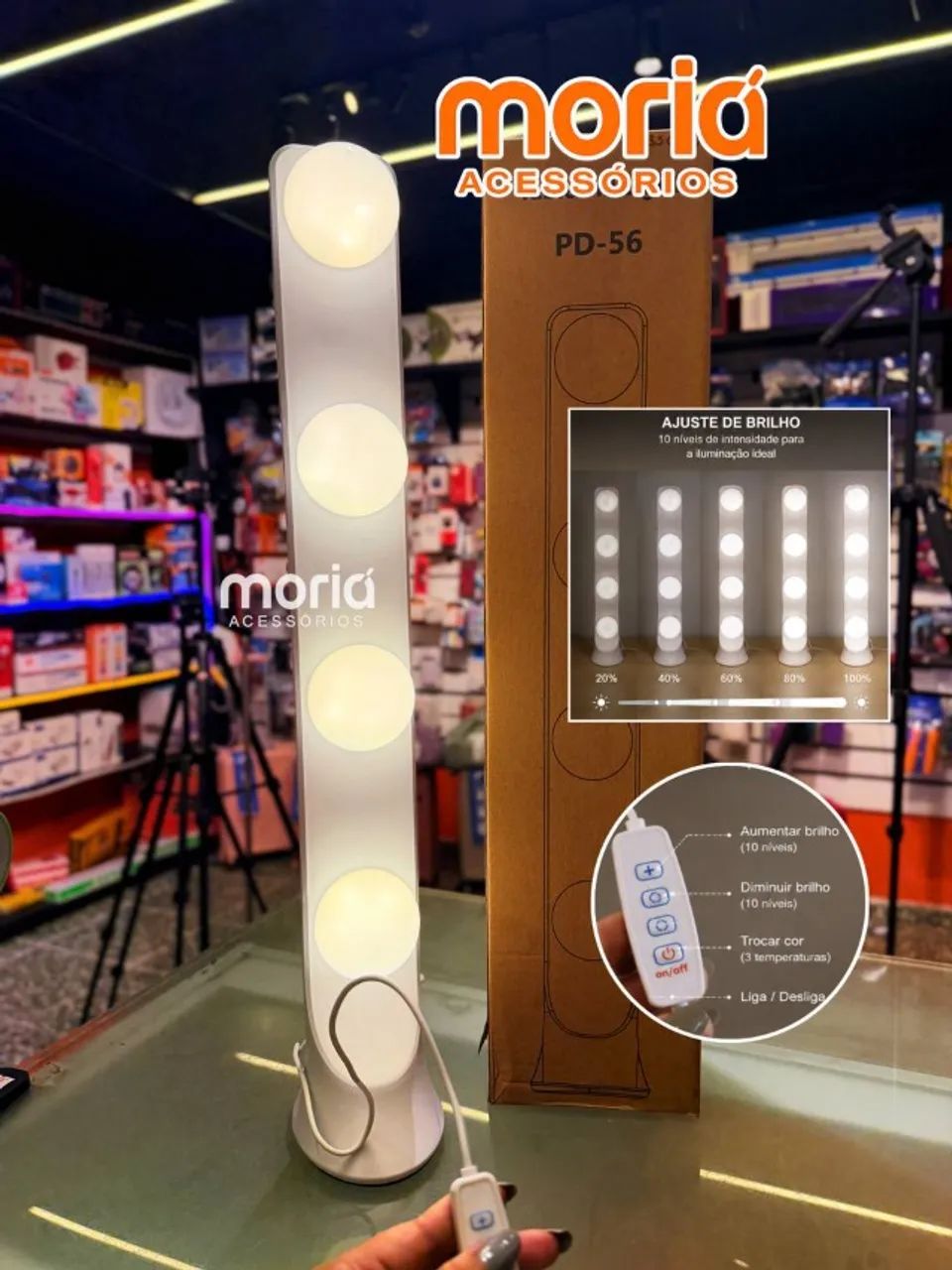 Luminária Led Vertical de Mesa com 4 Lâmpadas Led com Ajuste de Cor - Foto 3