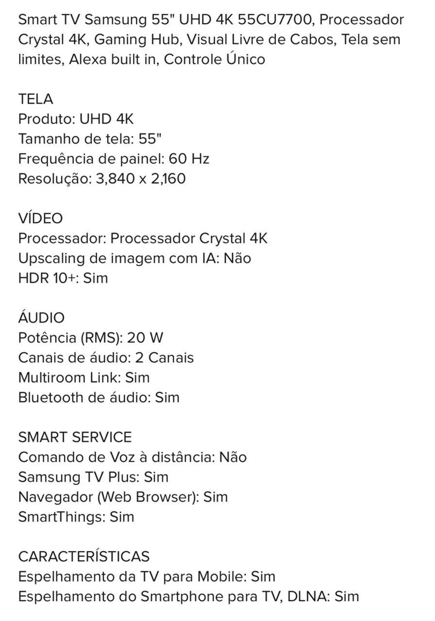 Tv Samsung 55 polegadas  - Foto 4