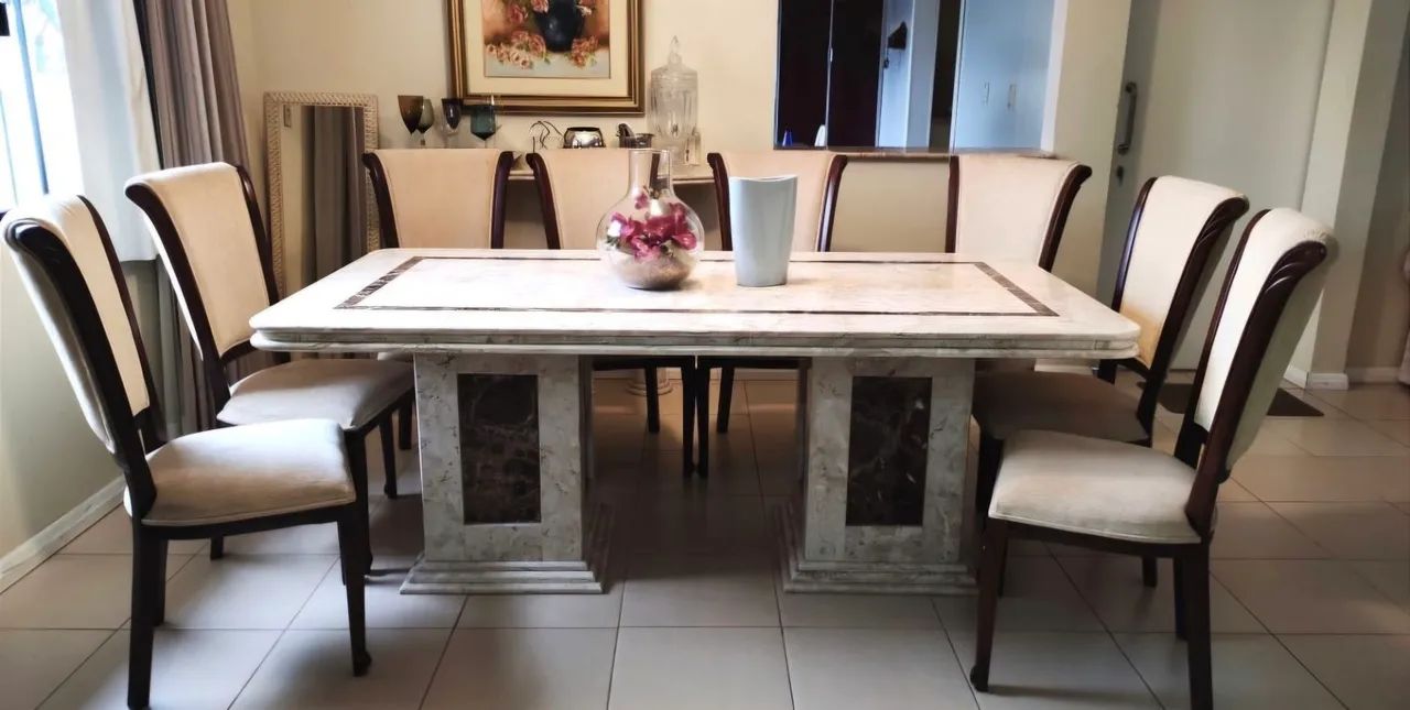 Mesa de mármore Travertino 