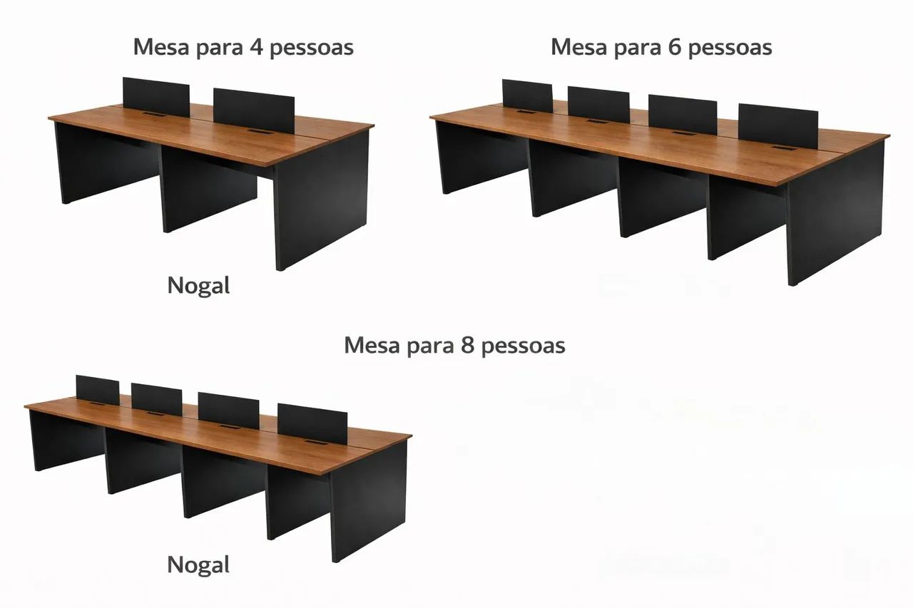 Mesa Ilha Estação de Trabalho 04 Pessoas - Entrega imediata - 04P - Foto 6