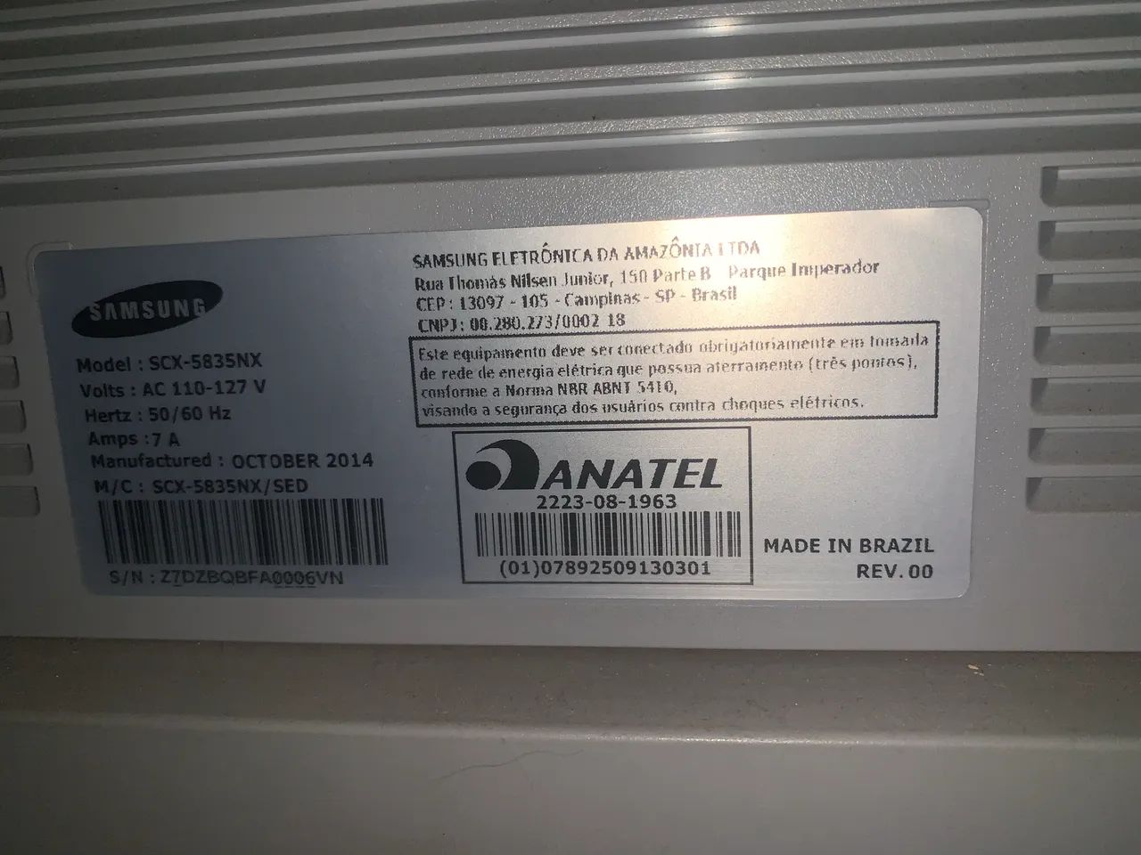 Impressora A Samsung SCX-5835NX empresarial usada - Foto 3
