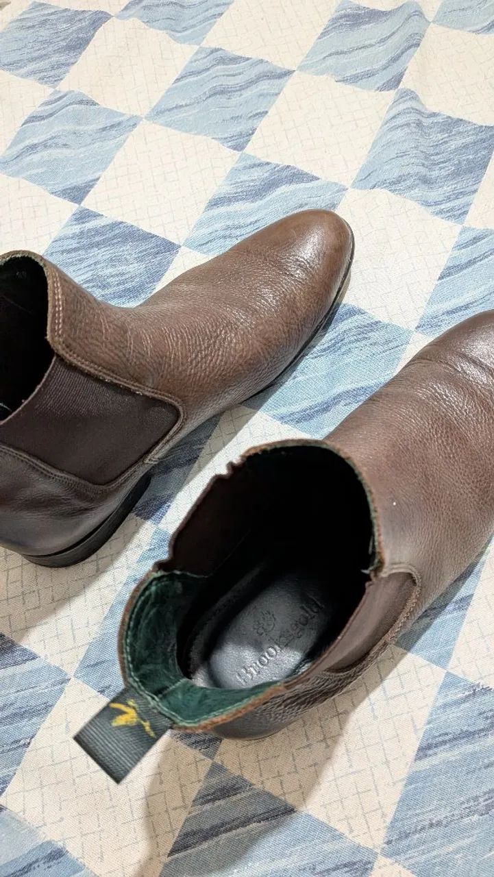 Bota média Brooksfield couro legítimo  - Foto 3