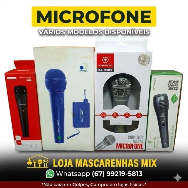Microfones Vários Modelos Disponíveis Cod: 0181