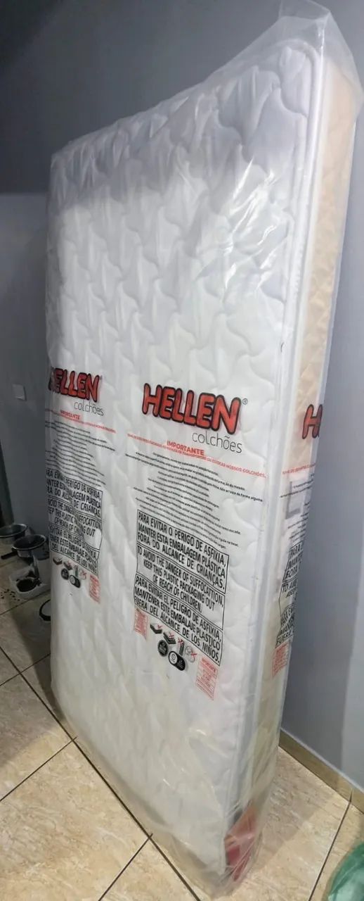 Colchão Solteiro Hellen Espuma D33 Millenium 88x188x19cm Bege/Branco c/ Pillow top - Foto 3