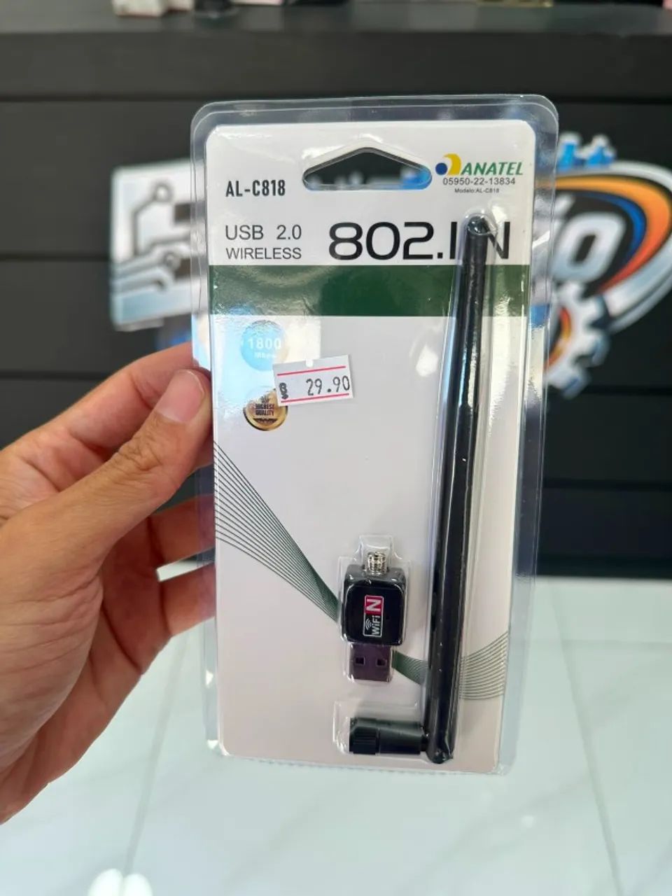 adaptador wifi com antena para computador notebook 