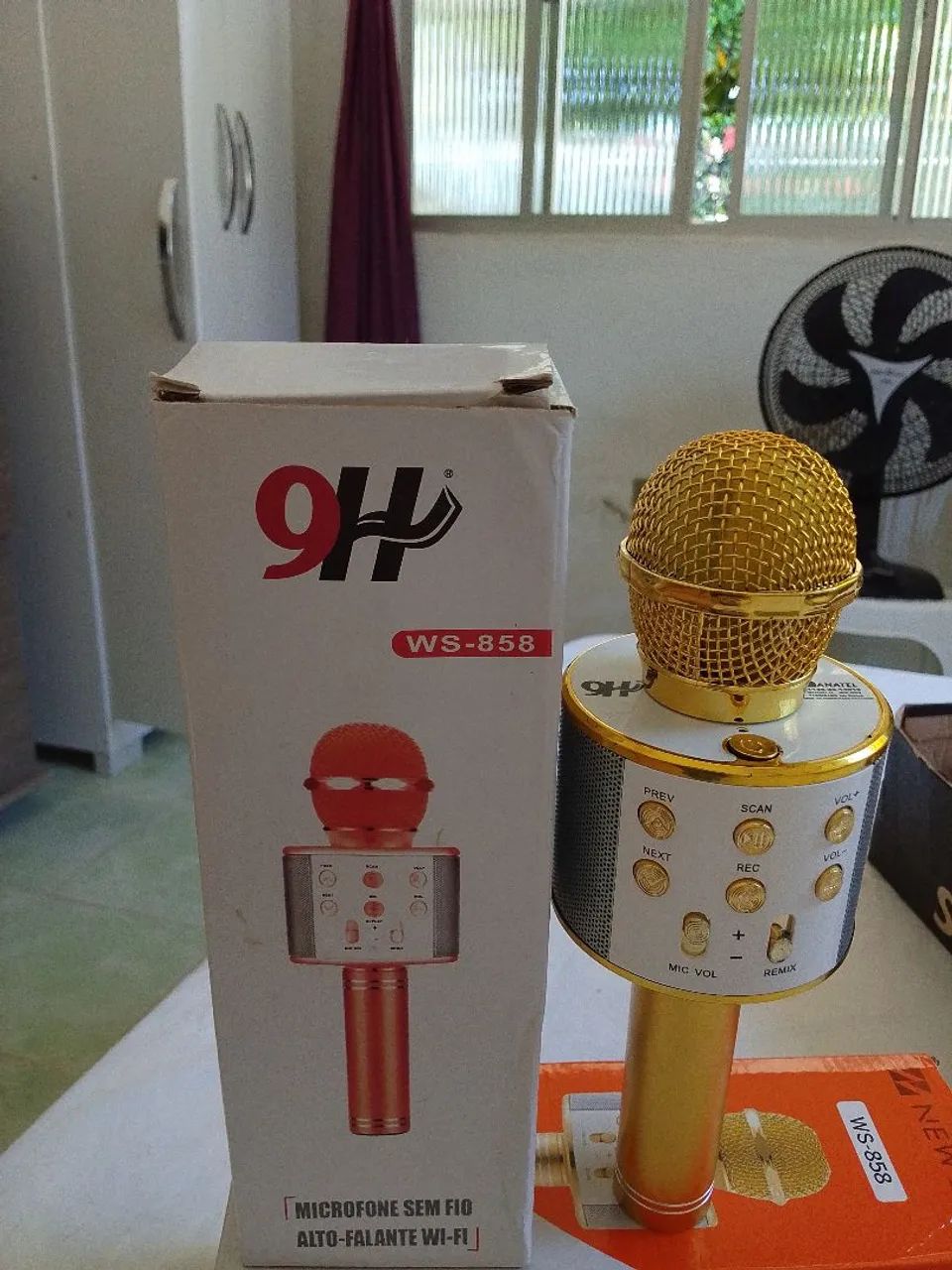 Microfone Bluetooth 9H Ouro