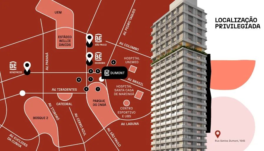 Loft com 1 Quarto, 33 m² e 1 Vaga na Zona 01 - Maringá/PR - Foto 2