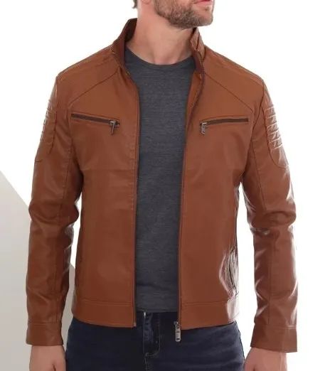 Jaqueta Masculina de Couro Sintético