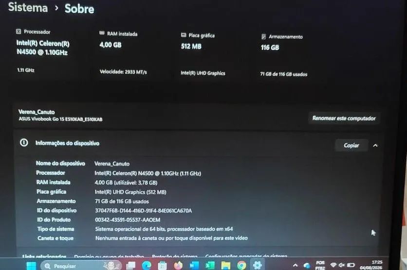 Vendo Notebook Asus - Foto 5