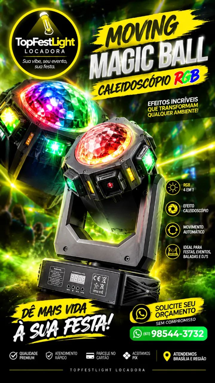 Jogos de luz para festas e eventos 