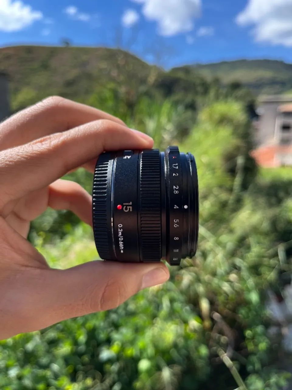 LENTE 15MM F1.7 MFT M4/3 LUMIX DJI GH5 GH6 GX85 GX9 GX8 GM5 GM1