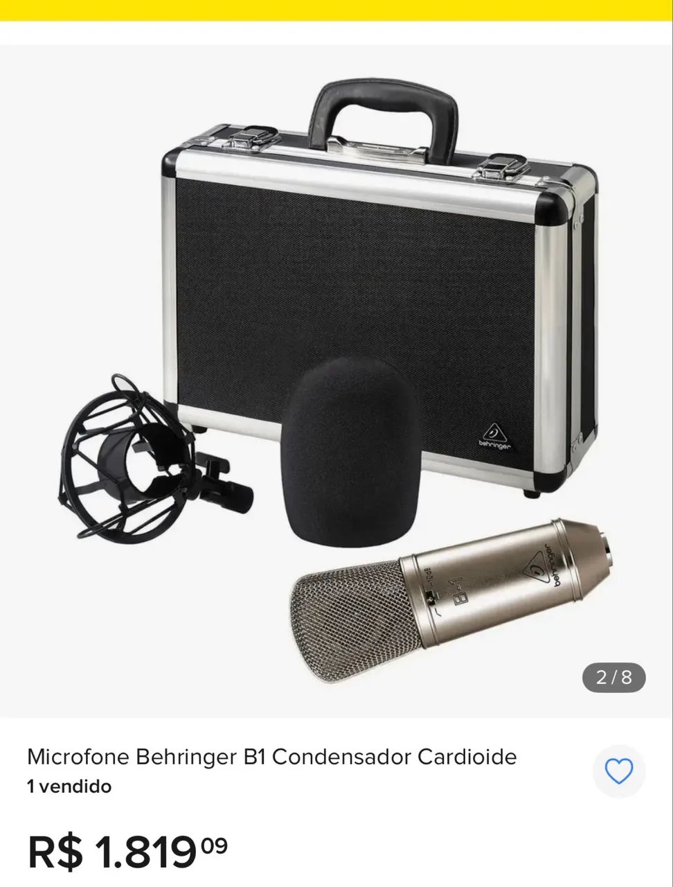 Microfone Profissional Behringer B1 - Novo - Foto 6