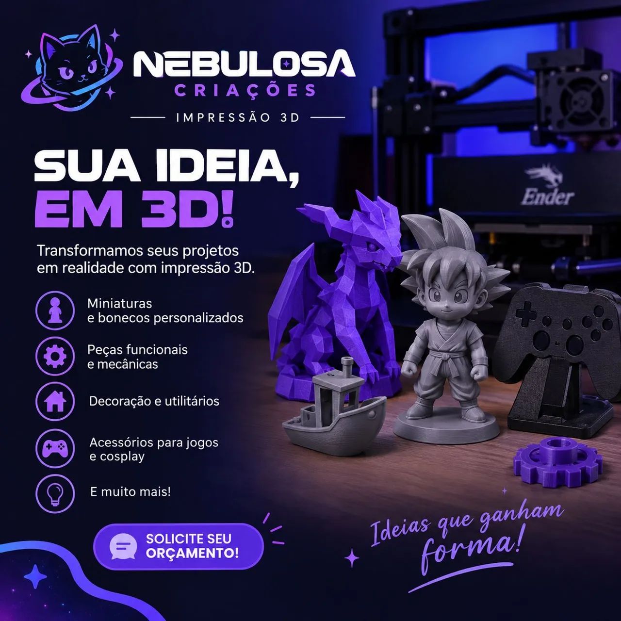 Serviço de impressão 3d 