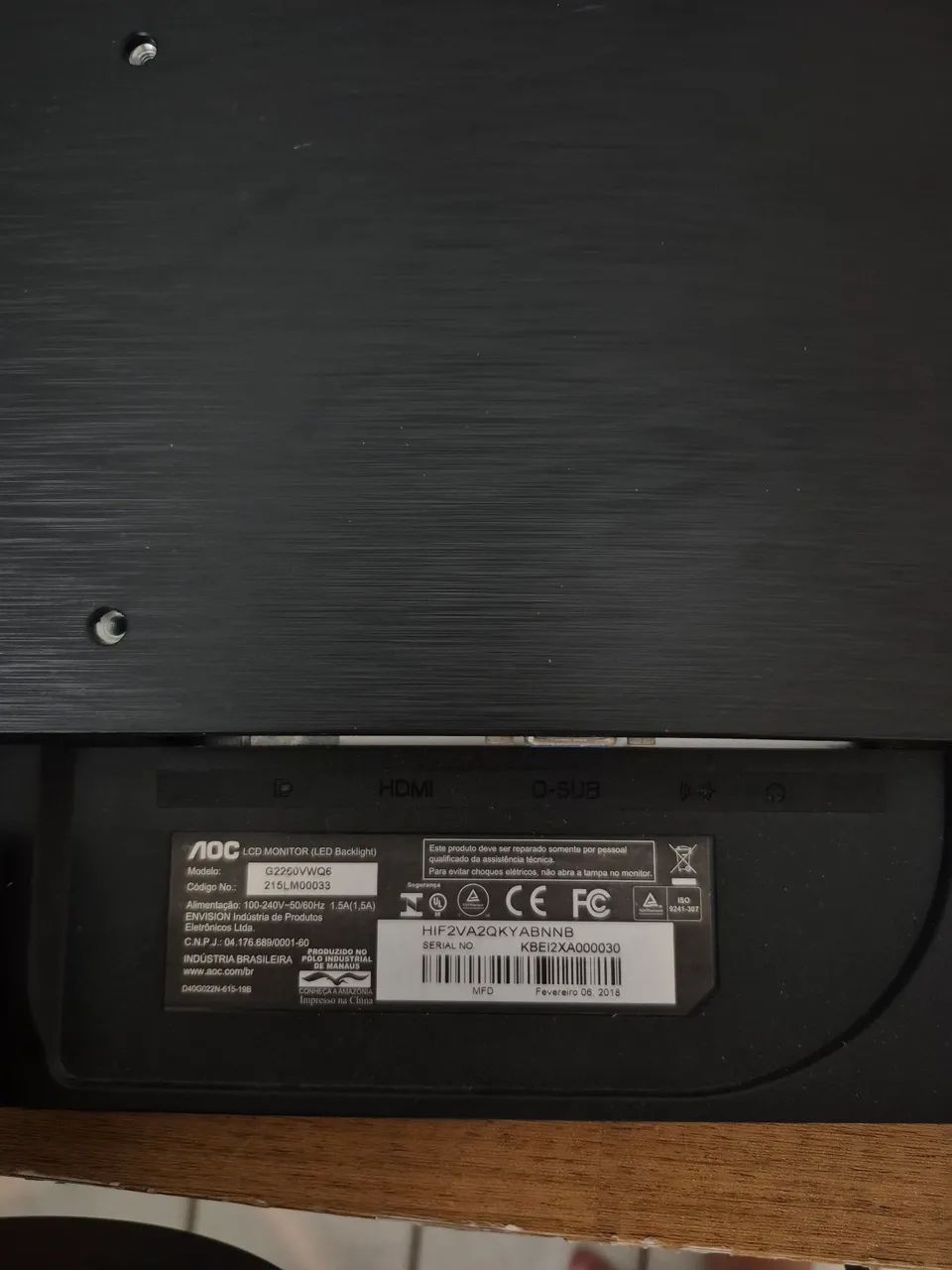 Monitor AOC 21,5" 75Hz 1ms Freesync Gamer - Foto 3