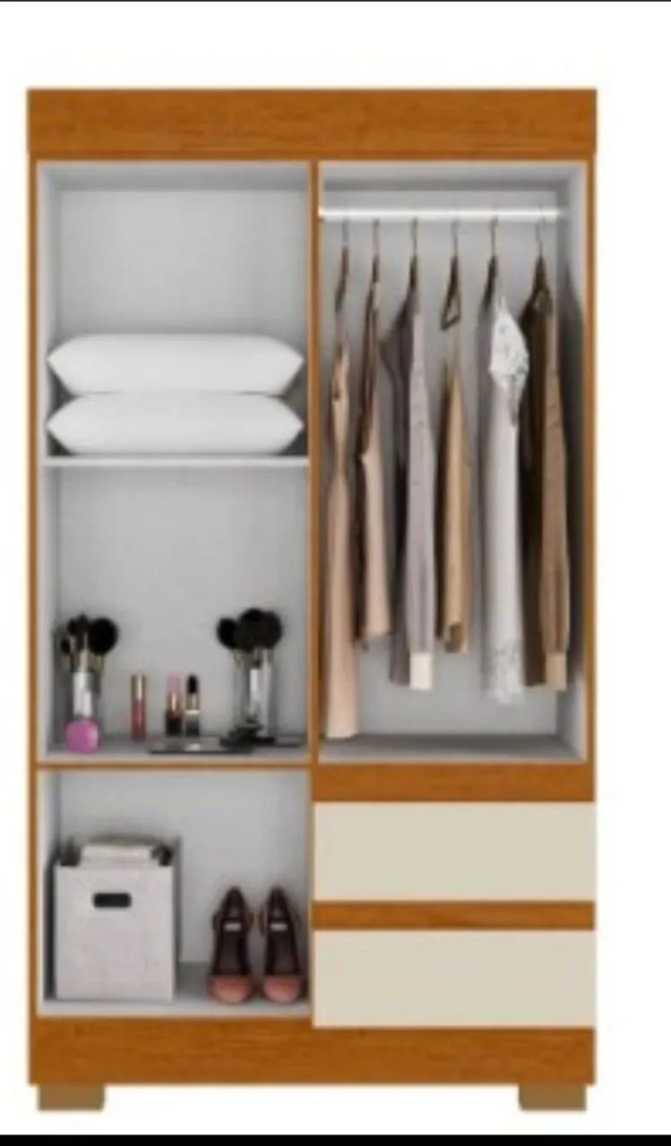 Guarda roupa Maya com o sem espelho 