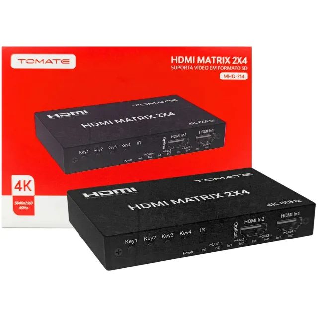 Splitter Distribuidor Hdmi 2x4 4K MHD-214