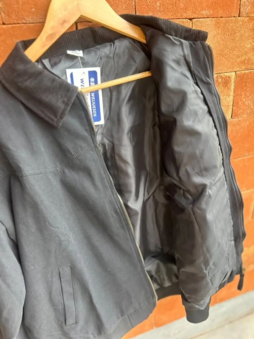 casaco masculino preto com gola canelada - Foto 3