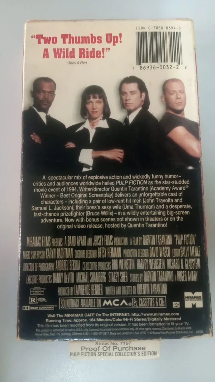Pulp Fiction VHS Importada - DVD, Blu-Ray e Vídeo Cassete - Vila