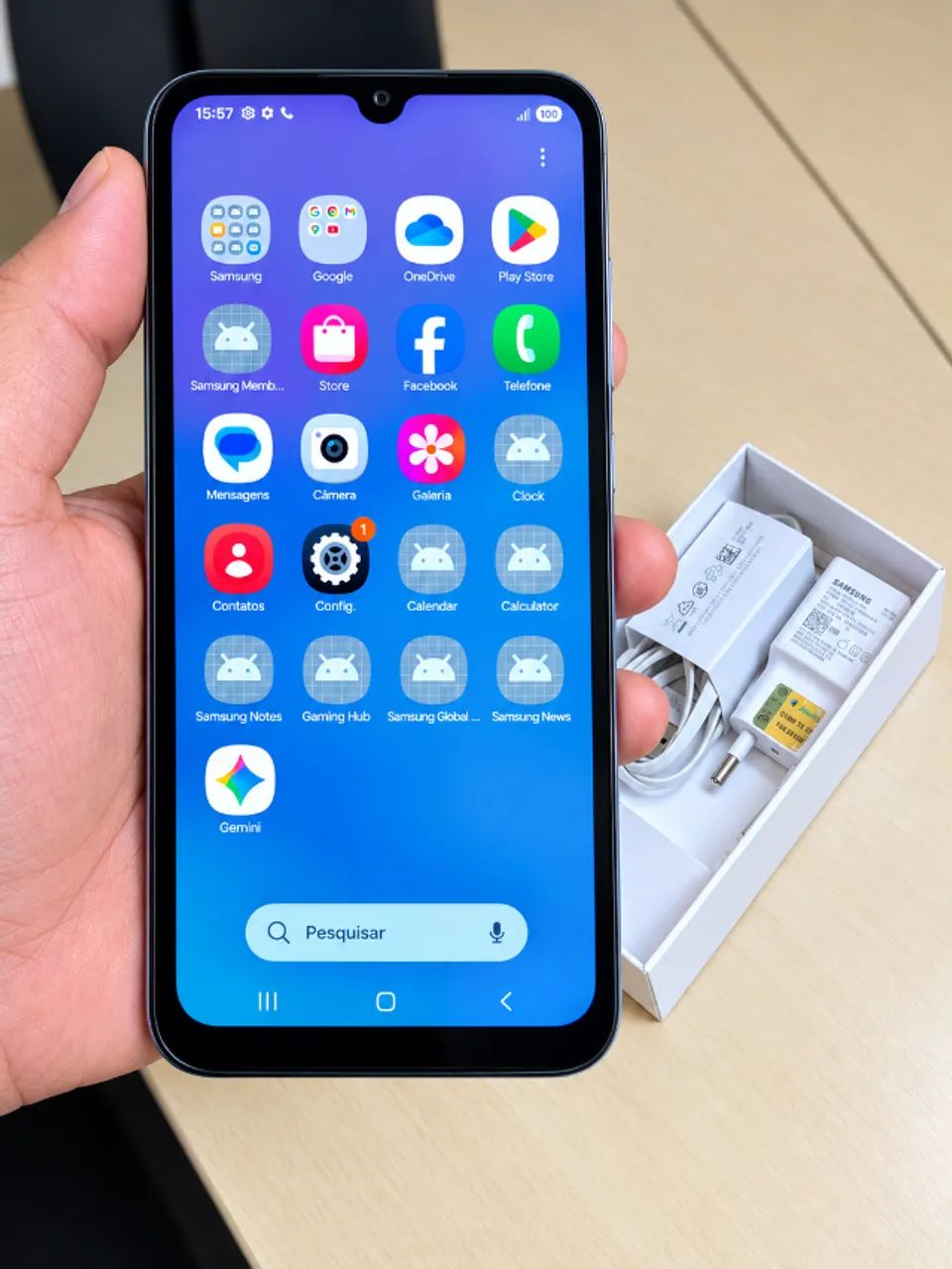 Celular Samsung Galaxy A15 128gb Azul-Claro - com caixa e carregador!