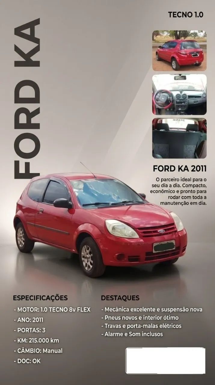 Ford Ka 1.0 8V/1.0 8V ST FLEX 3P 2011