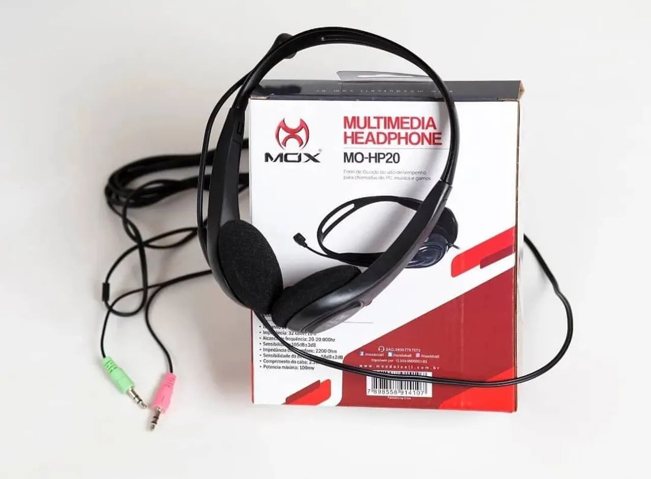 Headphone Com Fio e Microfone MOX MO-HP20 - Foto 3