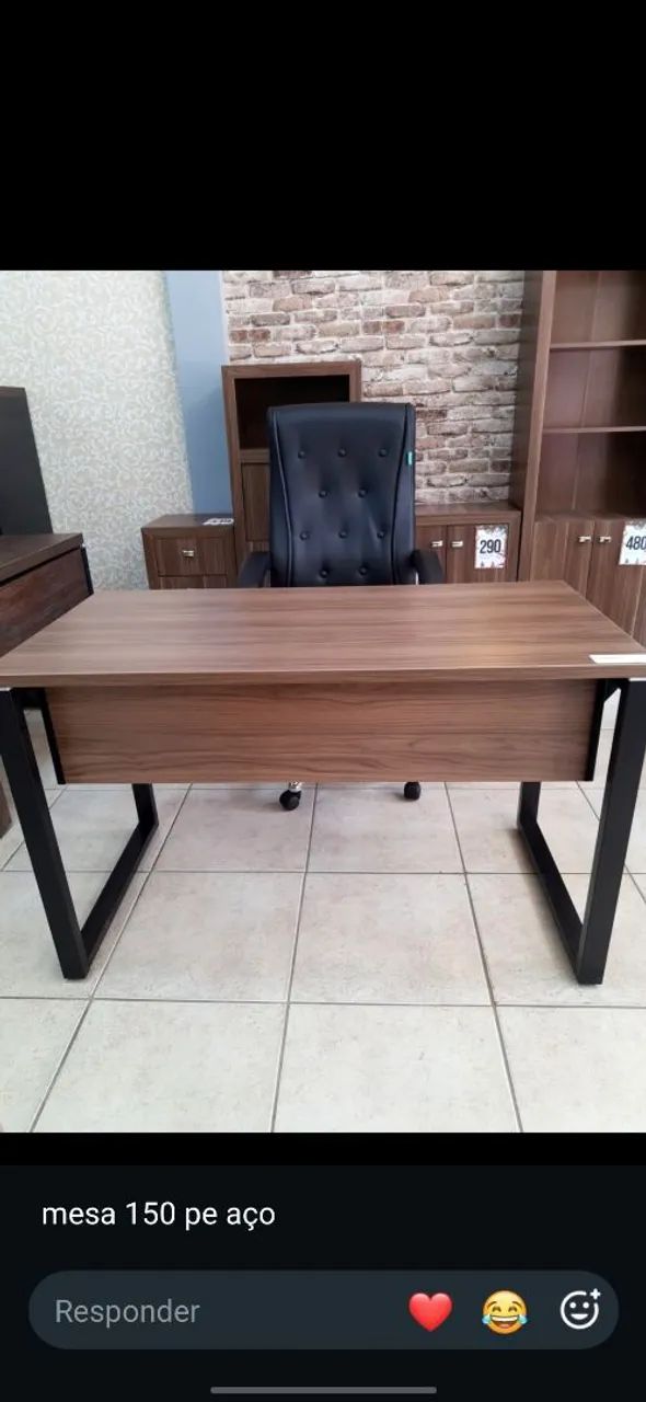 Mesa de Escritório pé de aço