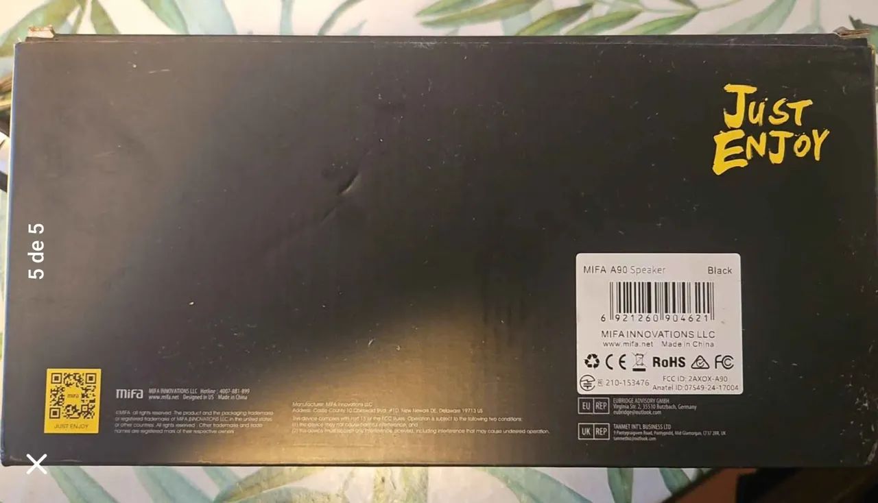 Caixa de Som Portátil Bluetooth 60w Mifa A90 estado nova - Foto 5