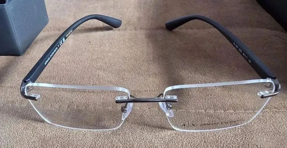Armani Exchange Armação retangular masculina Ax1064 6003 56 Nova!! - Foto 3