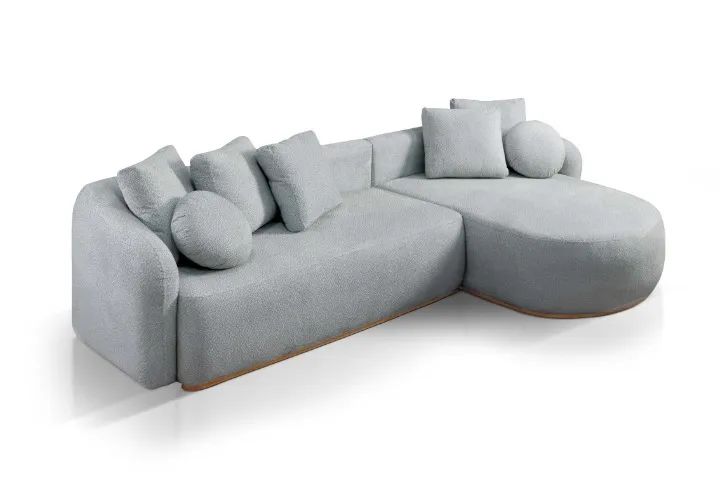 SOFA CHAISE MALTA LINHO BEGE OU LINHO CINZA 3,00M - Foto 2