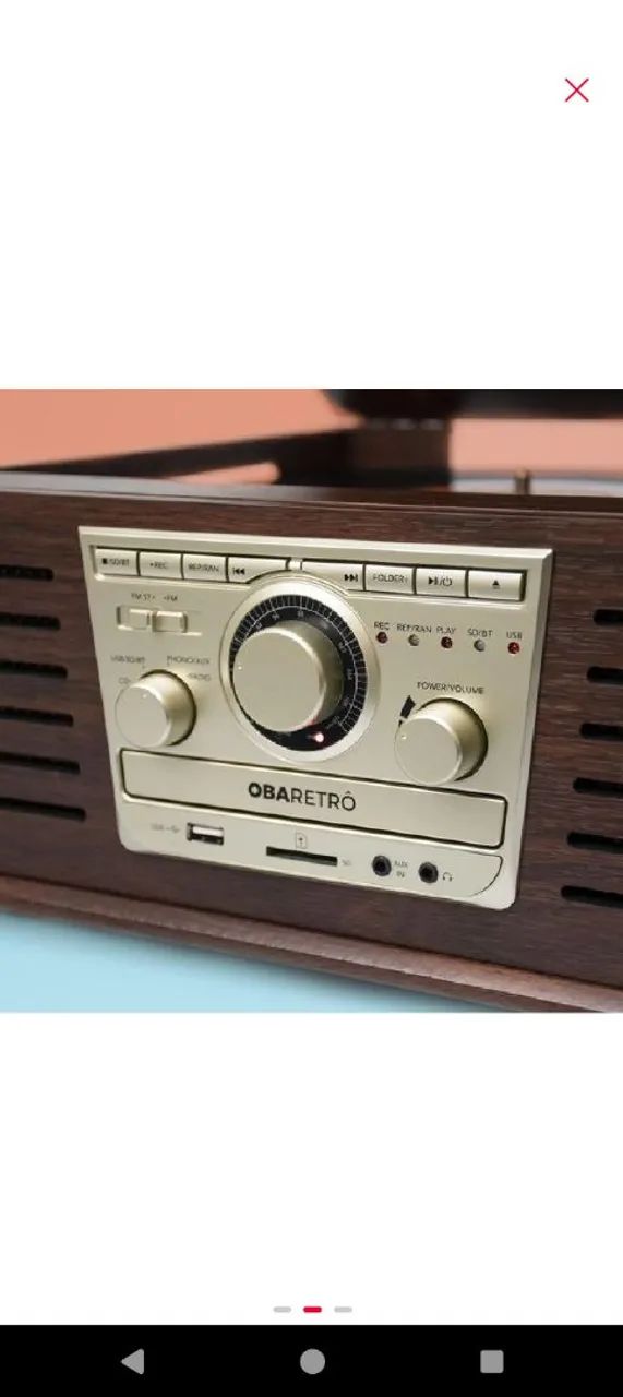Vitrola sonata ,com toca disco, cd,usb, bluetooth, rádio e conversor digita,
