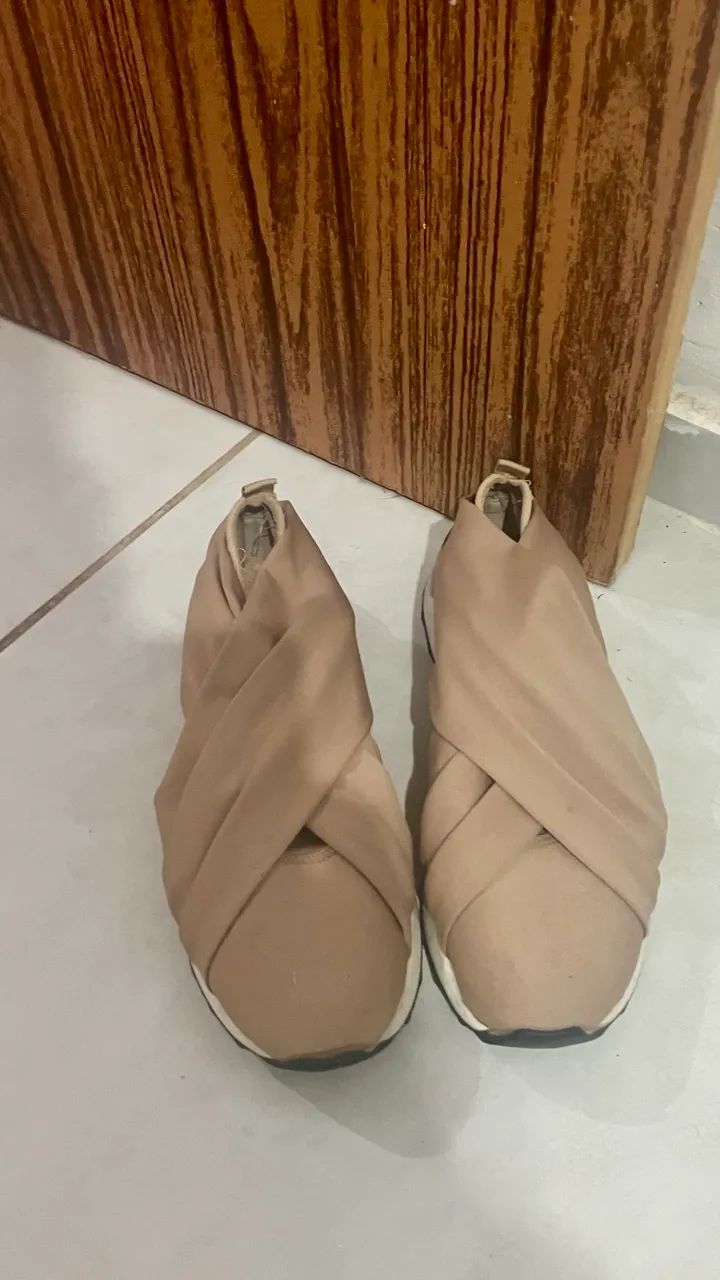 Tênis feminino usaflex bege