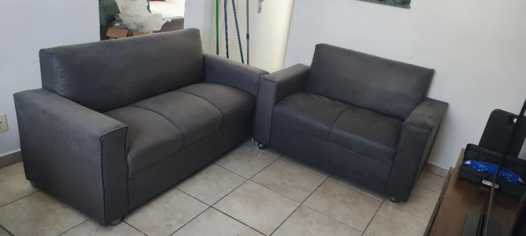 Sofá 2 e 3 pessoas Suede macio D33 Duravel Confortável Promoção - Foto 4