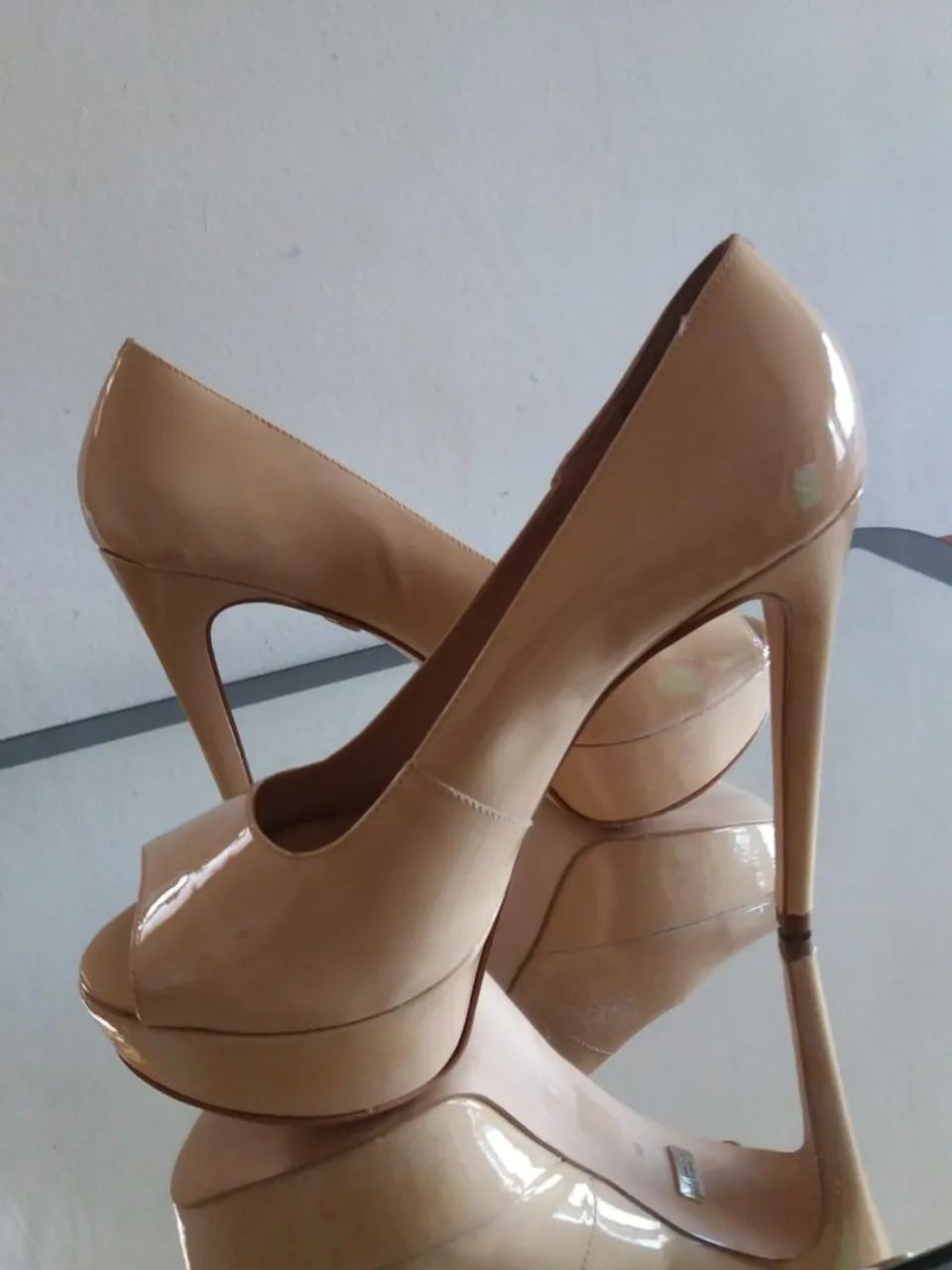 PEEP TOE JORGE BISCHOFF. NUDE VERNIZ 39 - Foto 2