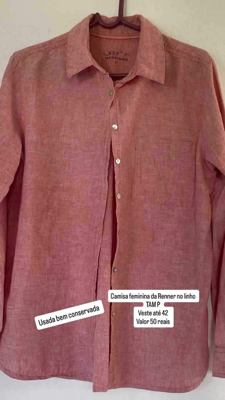 Camisa feminina de linho  - Foto 3
