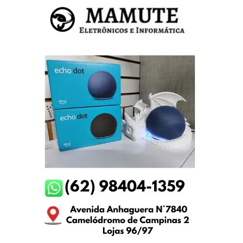 Suporte Decorativo de Mesa Dragão 3D para Echo Dot Alexa
