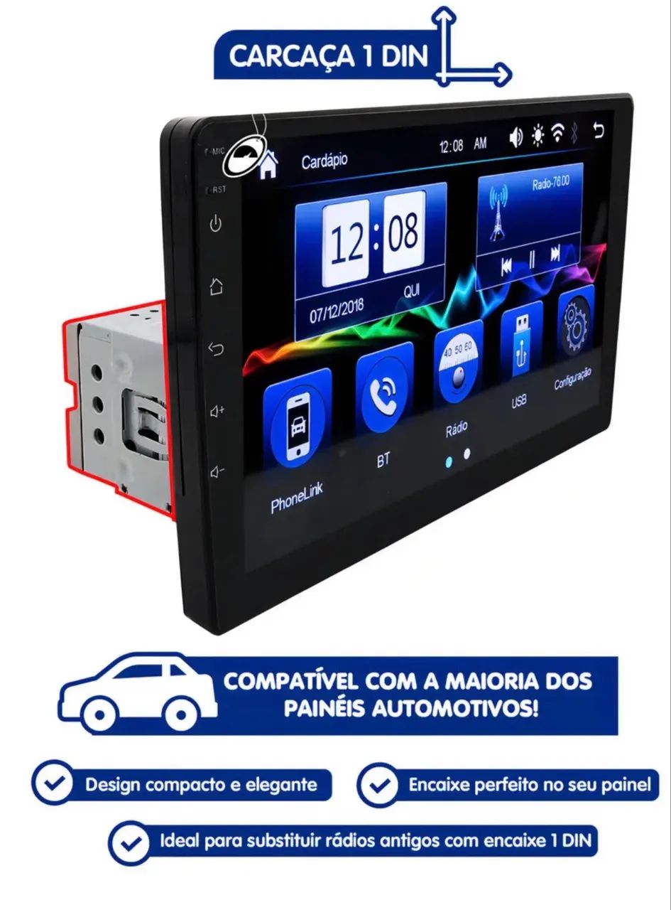 MULTIMÍDIA 9 POLEGADAS CARPLAY SEM FIO  - Foto 3