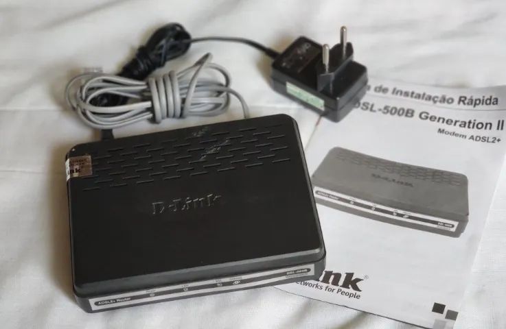 Modem Roteador D-Link DSL-500B  antigo simples com uma Lan RJ45 e Wan ADSL - Foto 3