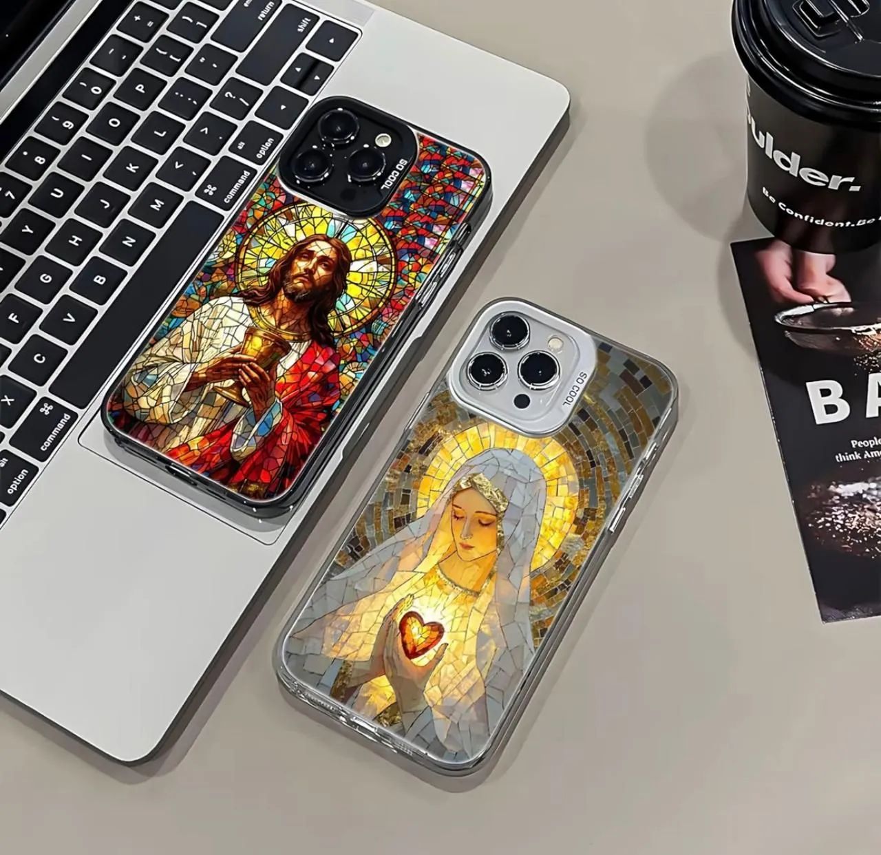 Capinha Católica para IPhone - Jesus e Nossa Senhora  - Foto 2