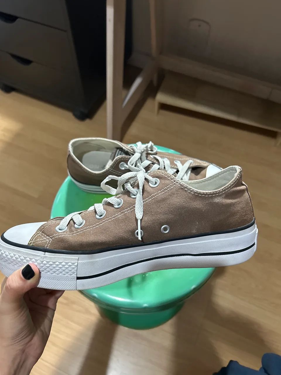 Converse All star plataforma marrom 38 - Foto 2