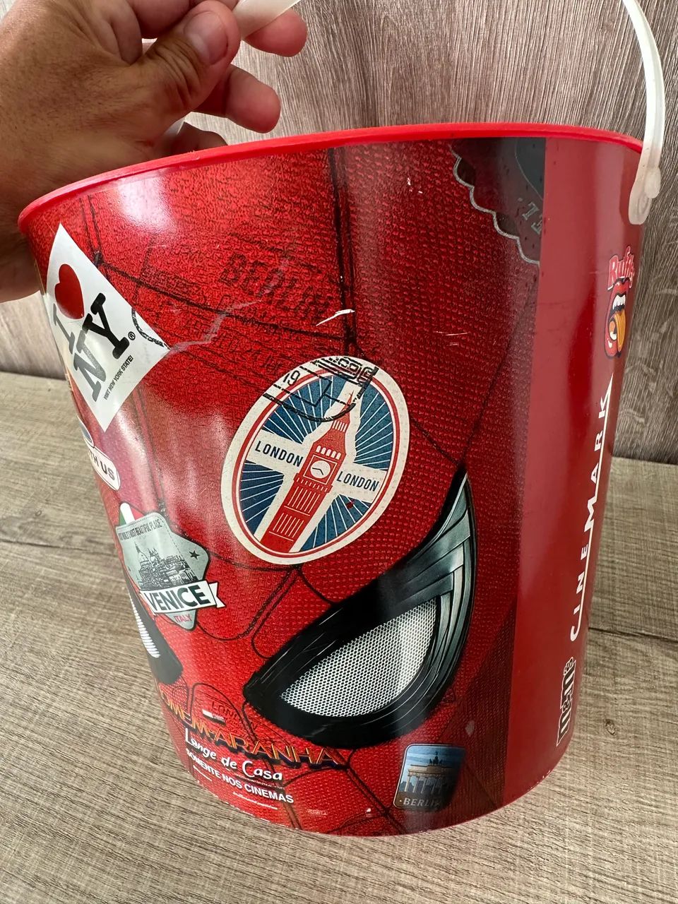Balde Colecionável raro Spider-Man Cinemark Far From Home M&Ms Campinas-sp - Foto 2