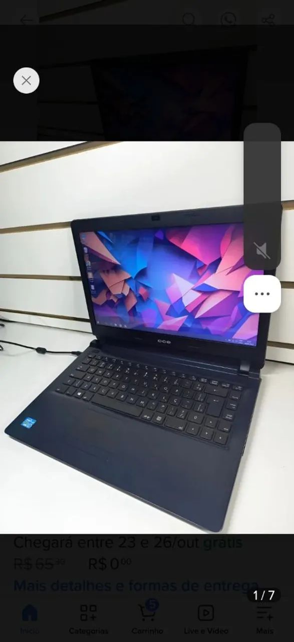 Notebook Cce Ultra Thin U25  SSD 4gb Ram Niteroi