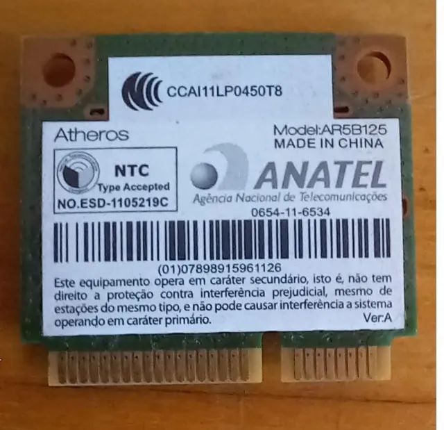 Placa de rede Wi-Fi ATHEROS AR5B125 - Foto 2